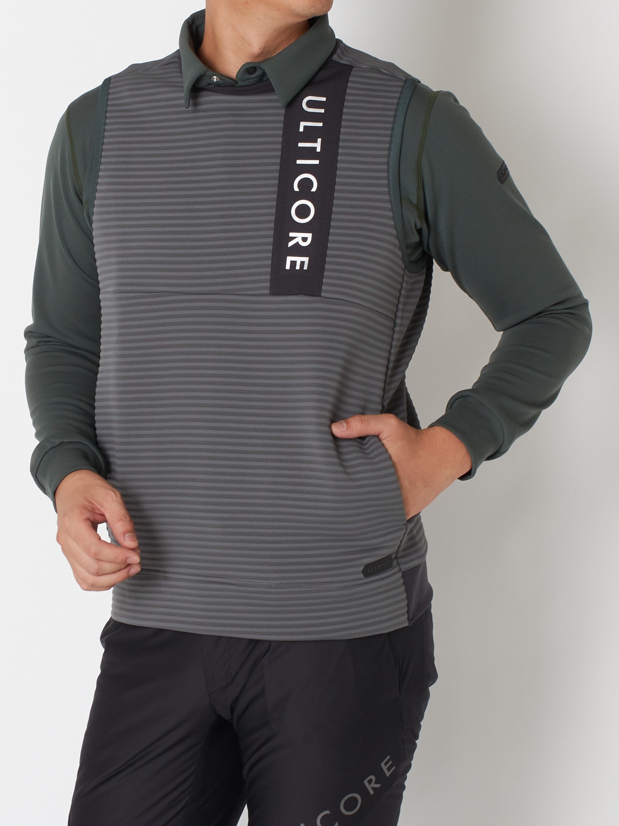 秋冬 プルオーバーベスト(M CG(チャコールグレー)): アパレル