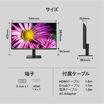 24E2N2100/11 液晶ディスプレイ 23.8型/1920×1080/HDMI、D-Sub