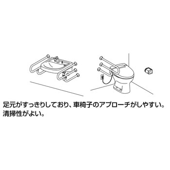 大便器・洗面器用手すり(壁固定式樹脂被覆タイプ) INAX(LIXIL) 【通販