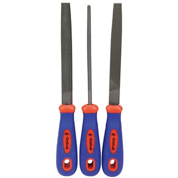 150mm PC柄鉄工ヤスリセット E-Value 鉄・銅・真鍮・アルミなど用 全長