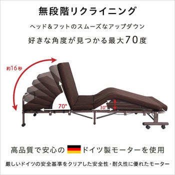 HT05-48-BR 電動リクライニングベッド【KLAPP クラップ 】 1台 ホーム