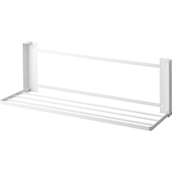 ウォール折り畳みバスタオルラック タワー 石こうボード壁対応 山崎