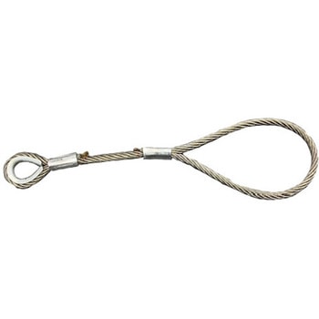 3404 麻芯ワイヤー 6x24%(ロック) 片シンブル入 22mmx2.5M 1本 アイ