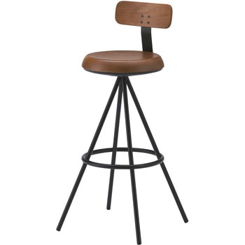 ノットワーク 回転スツール ハイタイプ 背付 イトーキ 収納無し