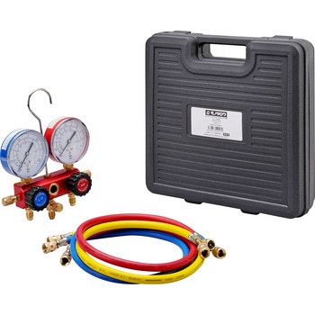 マニホールドキット R410A/R32用 ホース付き モノタロウ 接続口径