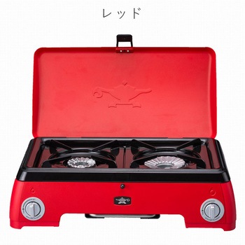 SAG-K50A(R) ポータブルガスカセットコンロ Kama-do Aladdin レッド色