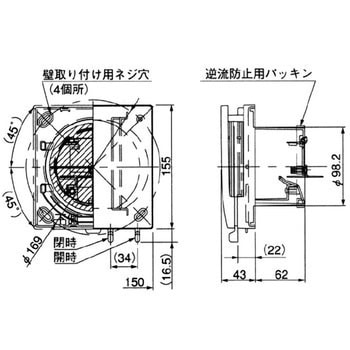 FY-GKF45L-W 室内部材 自然給気口 1台 Panasonic(パナソニック) 【通販