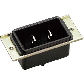 MU2928B 機器取付専用 インレット 2P 15A 125V 明工社 黒色 - 【通販