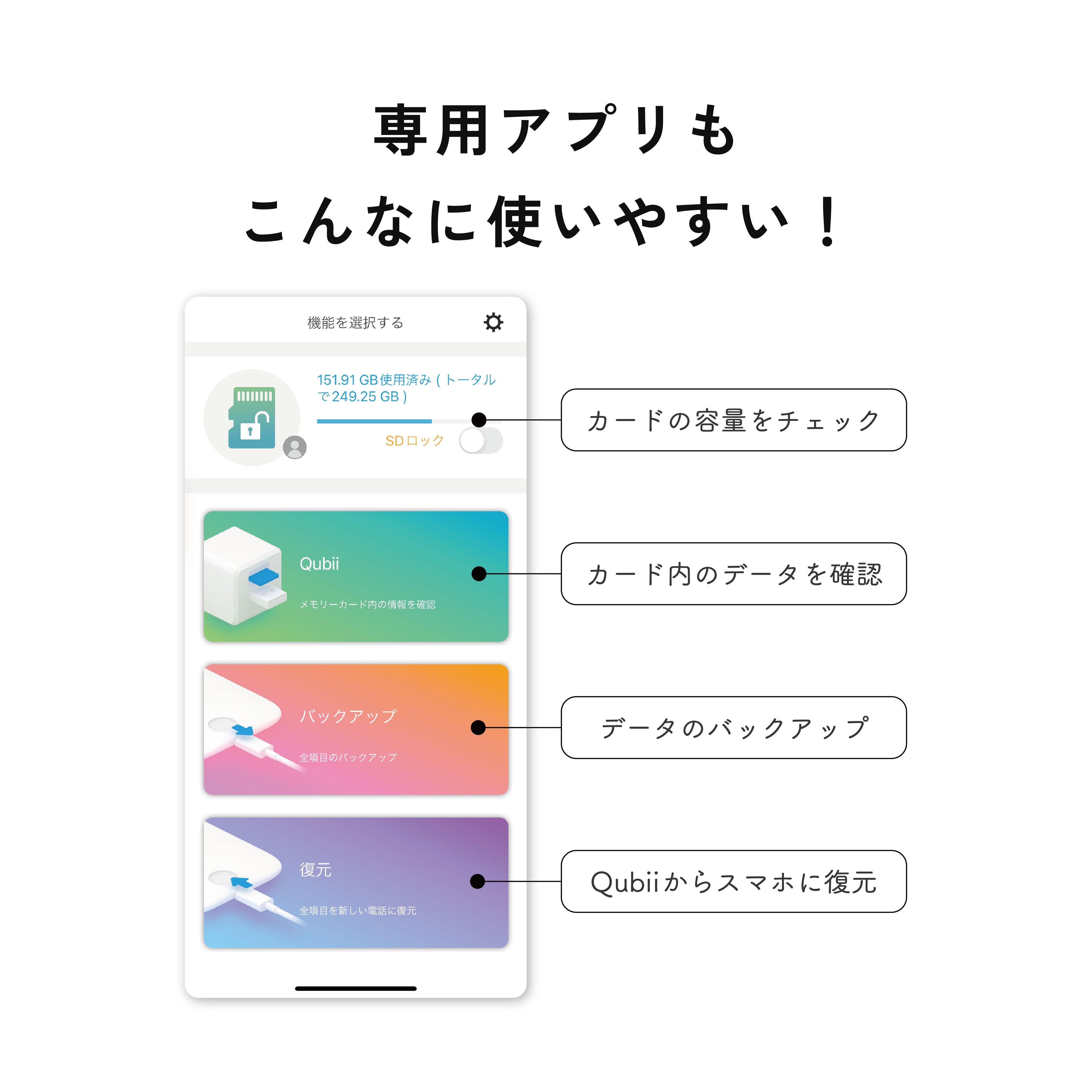 Qubii Duo（USBタイプC）- 256GB microSDセット – Maktar Japan