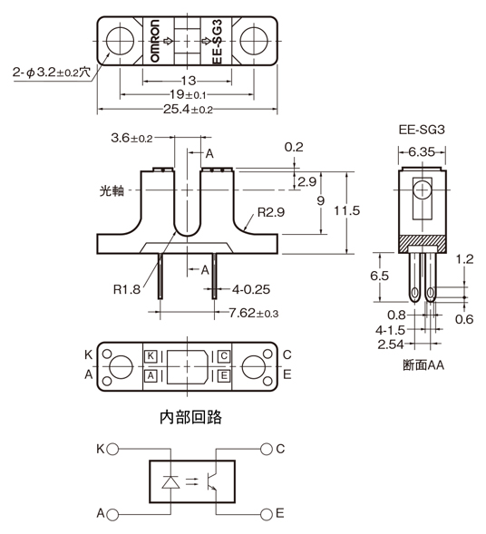 機器内蔵用フォト・マイクロセンサ 【EE-□】 | オムロン | MISUMI(ミスミ)