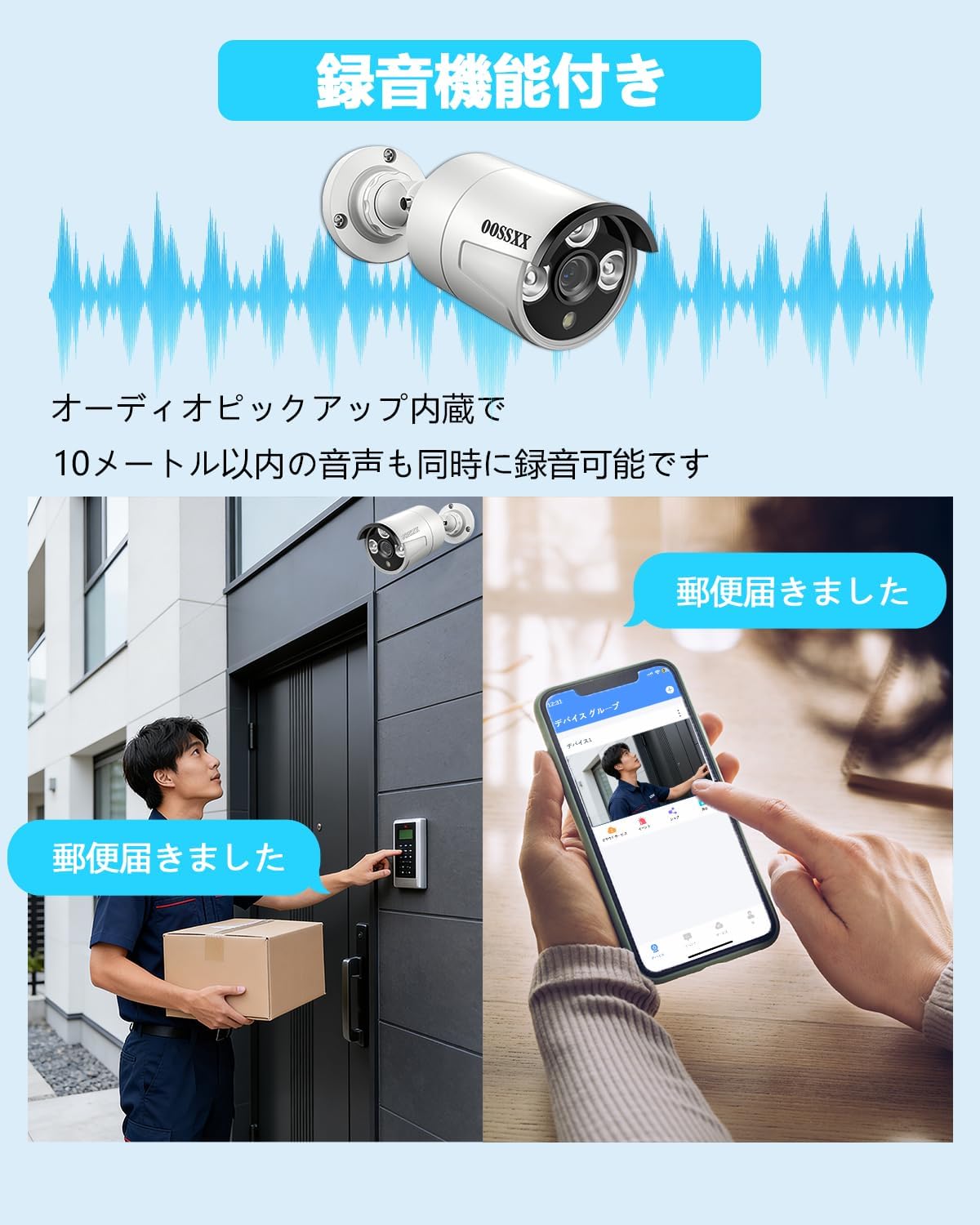 5MP POE security camera, recording function, indoor and outdoor