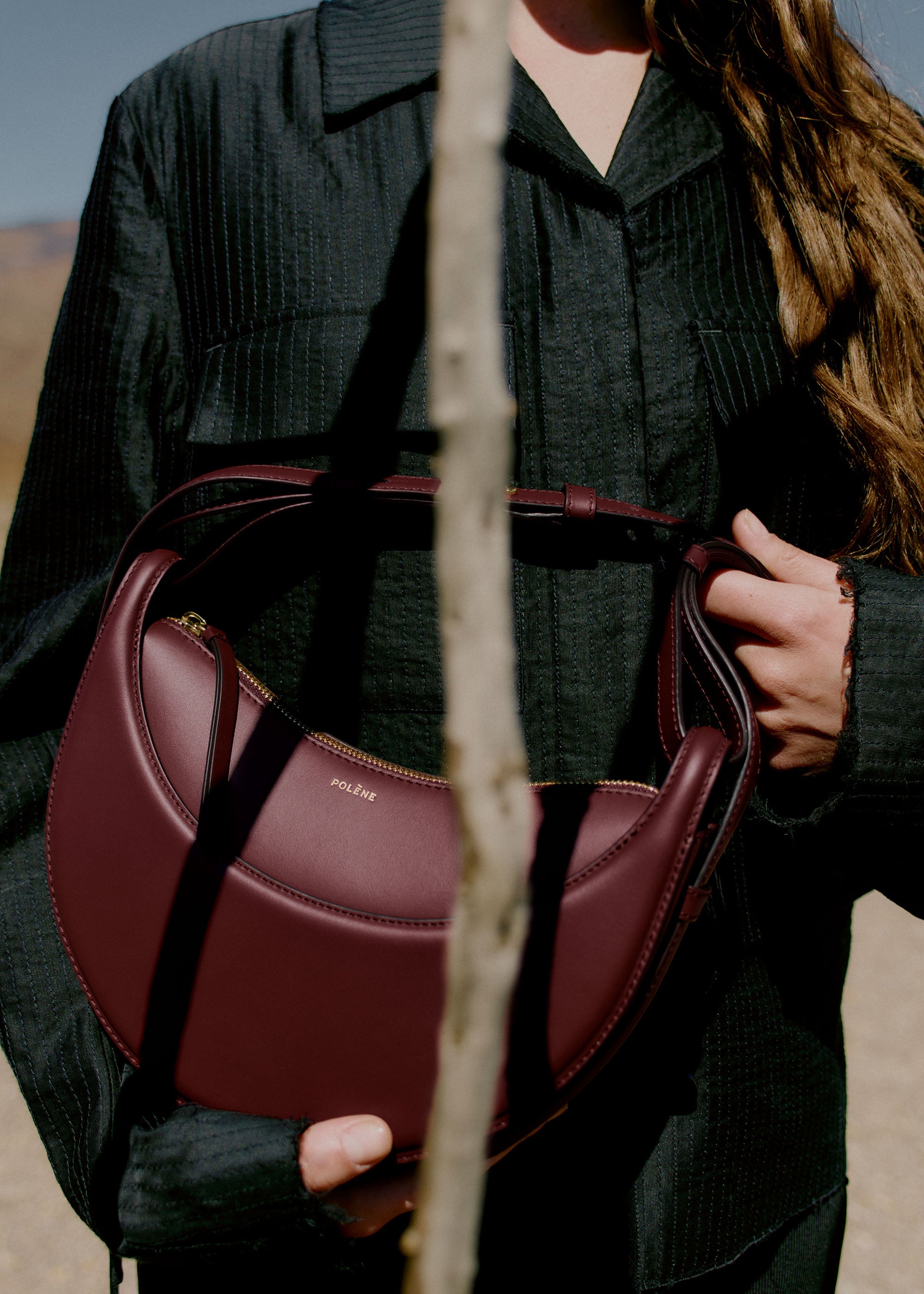 Polène | バッグ - Numéro Dix - ダークチェリー スムース