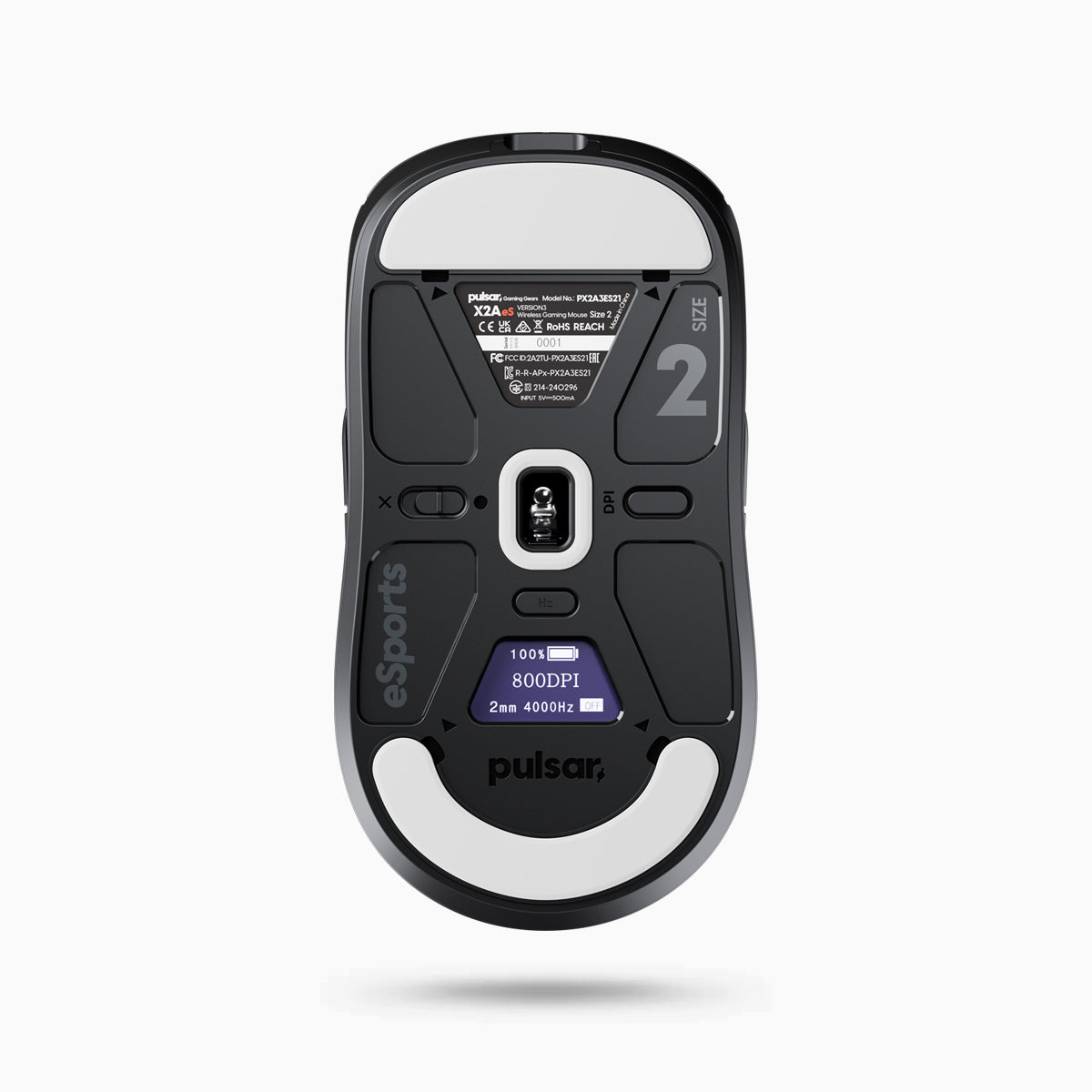 calendar detail X2A v3 eS Black gaming mouse – Pulsar Gaming Gears