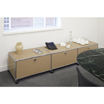 テレビボード ドロップダウンドアx2,キャスター付き