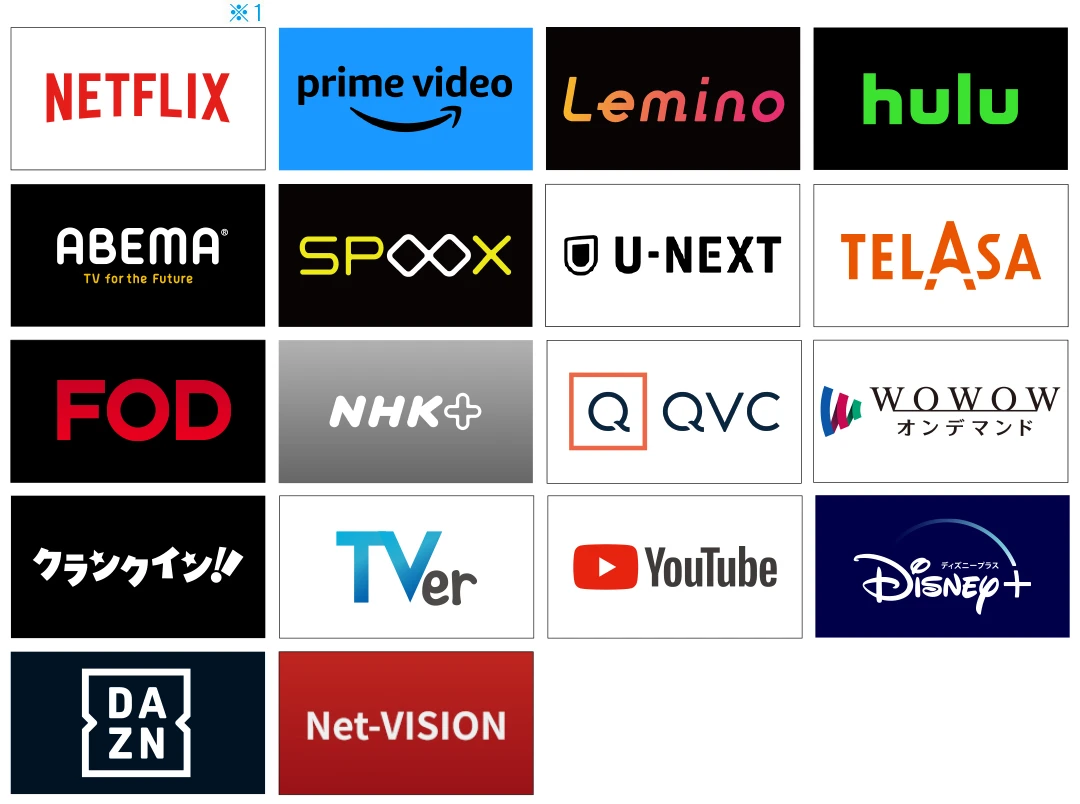 ネットサービス | AQUOS 4K DL1ライン | テレビ：シャープ