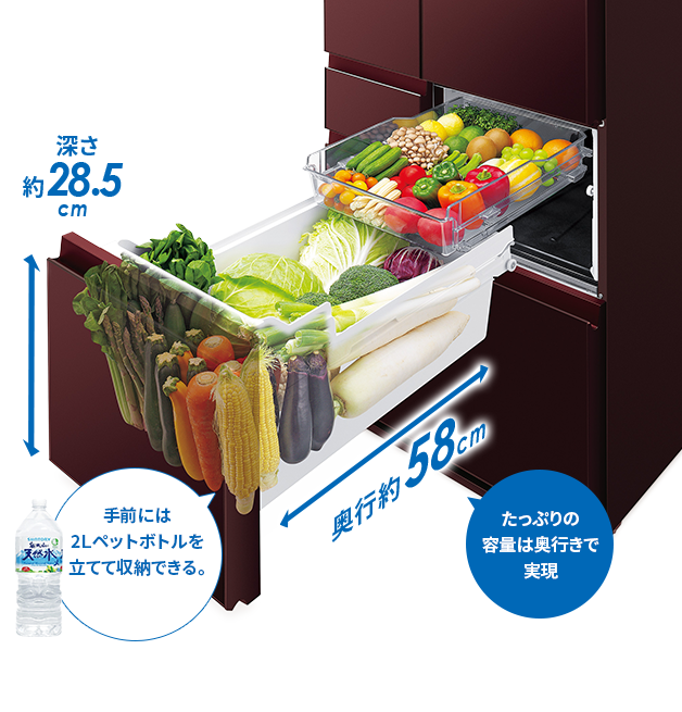 特長 | SJ-GX50D | 冷蔵庫トップ：シャープ