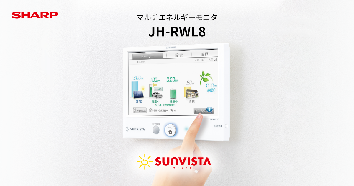 電力モニタ｜JH-RWL8｜シャープ