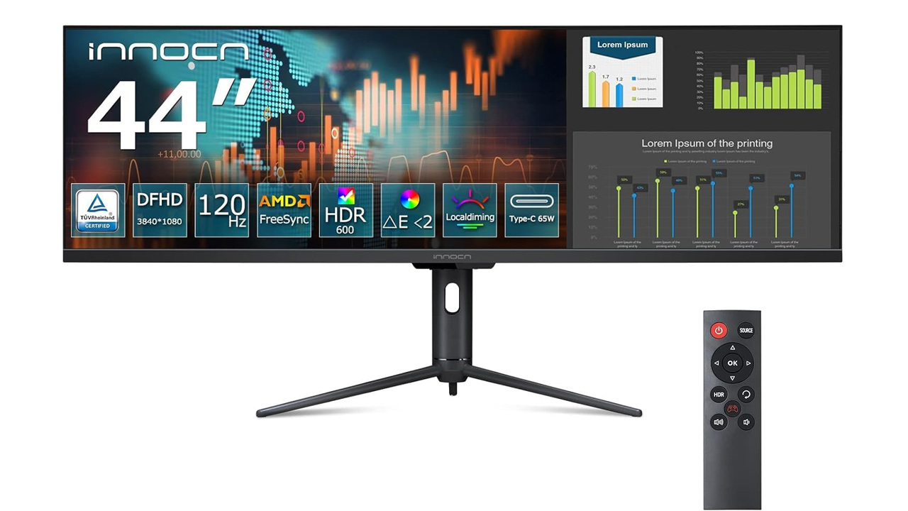 INNOCN、43.8インチのウルトラワイドPCモニター「WR44-PLUS」を発売