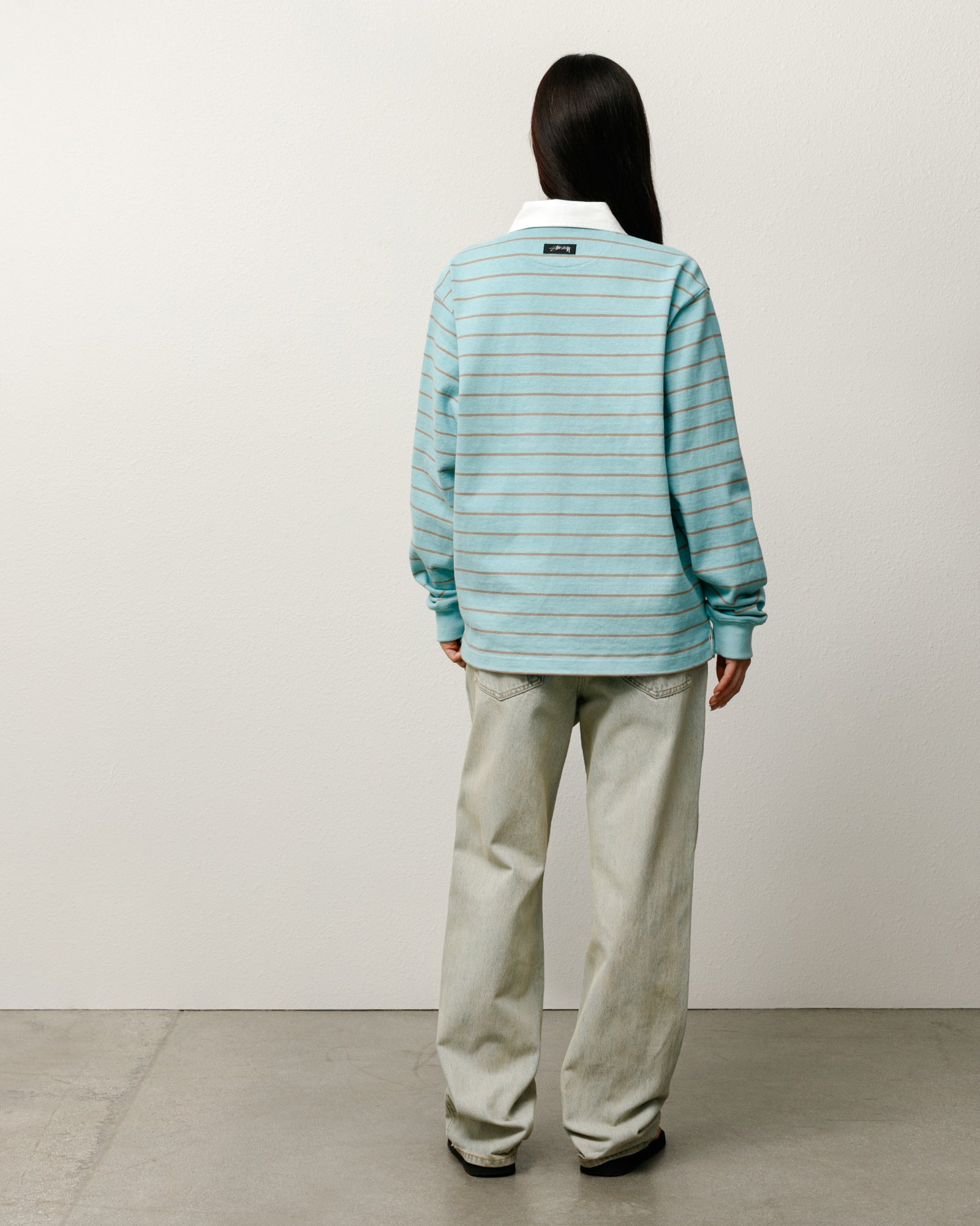 Striped Rugby Shirt – Blue | Tops & Knits | Stüssy Japan