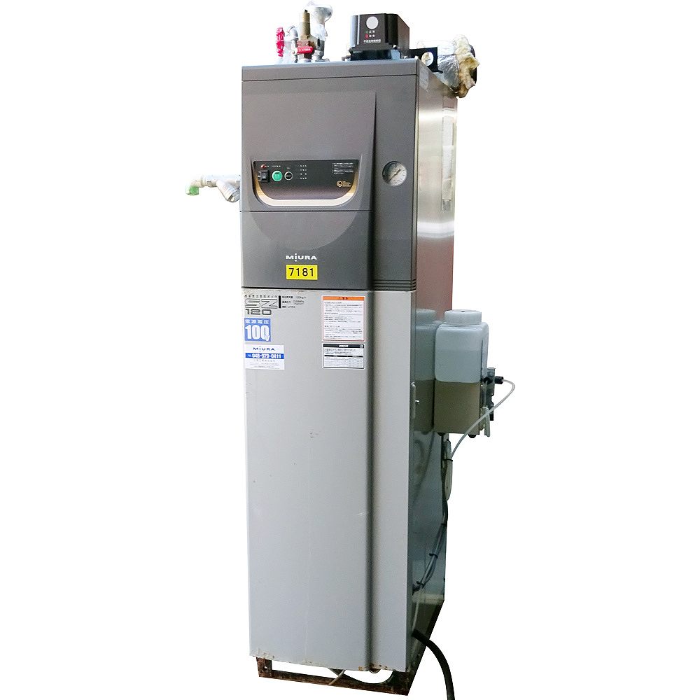 簡易貫流蒸気ボイラー 中古 三浦工業 SZ-120 50Hz LPG『品番7181