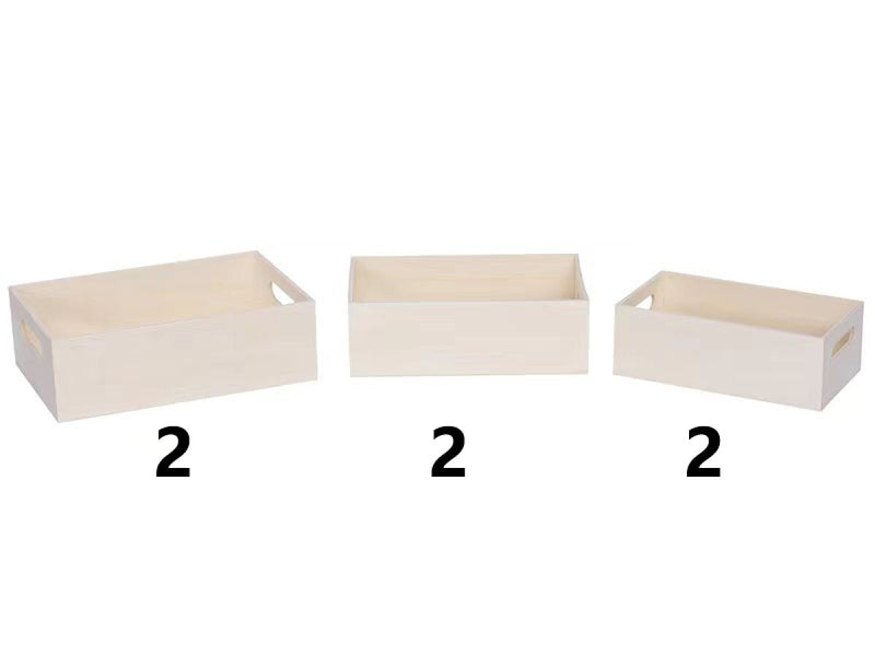 ウッドボックス（シンプル、3サイズアソート） -100均 通販 ダイソー