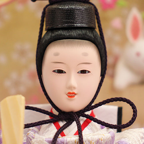 雛人形 ケース飾り 二人 幅38cm｜ガラスケース固定型 小芥子親王 窓