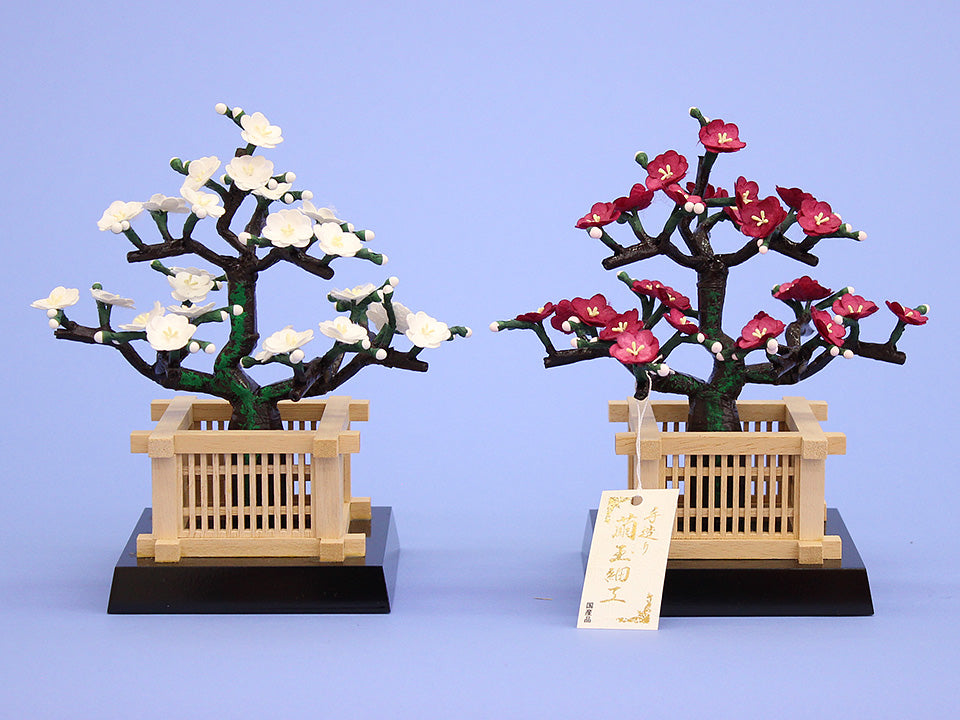 雛人形用紅白梅 高さ16cm 繭玉紅白梅(小) – 寿鳳人形の東芸