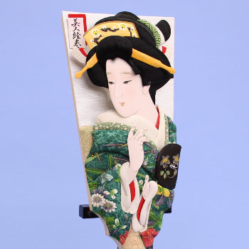 99壁掛飾り 高さ60cm 15号押絵羽子板 美人絵巻 三河木綿 – 寿鳳人形