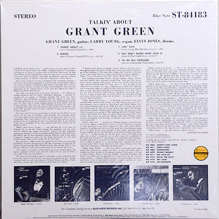 TALKIN' ABOUT! - GRANT GREEN | ジャズレコード通販・買取のジャスト