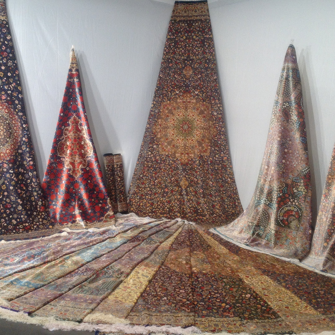 ペルシャ絨毯 イラン ナイン産リビングサイズ 300✕246