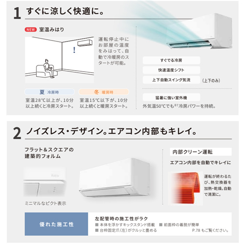 CS-285DFL-W+CU-285DFL｜パナソニックルームエアコン[Fシリーズ][100V]
