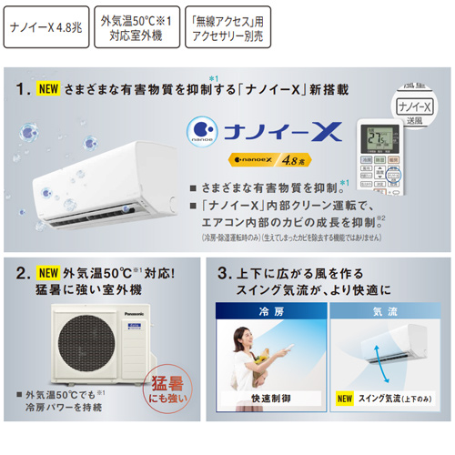 CS-562DFL2-W+CU-562DFL2｜パナソニック○ルームエアコン[Fシリーズ][200V]