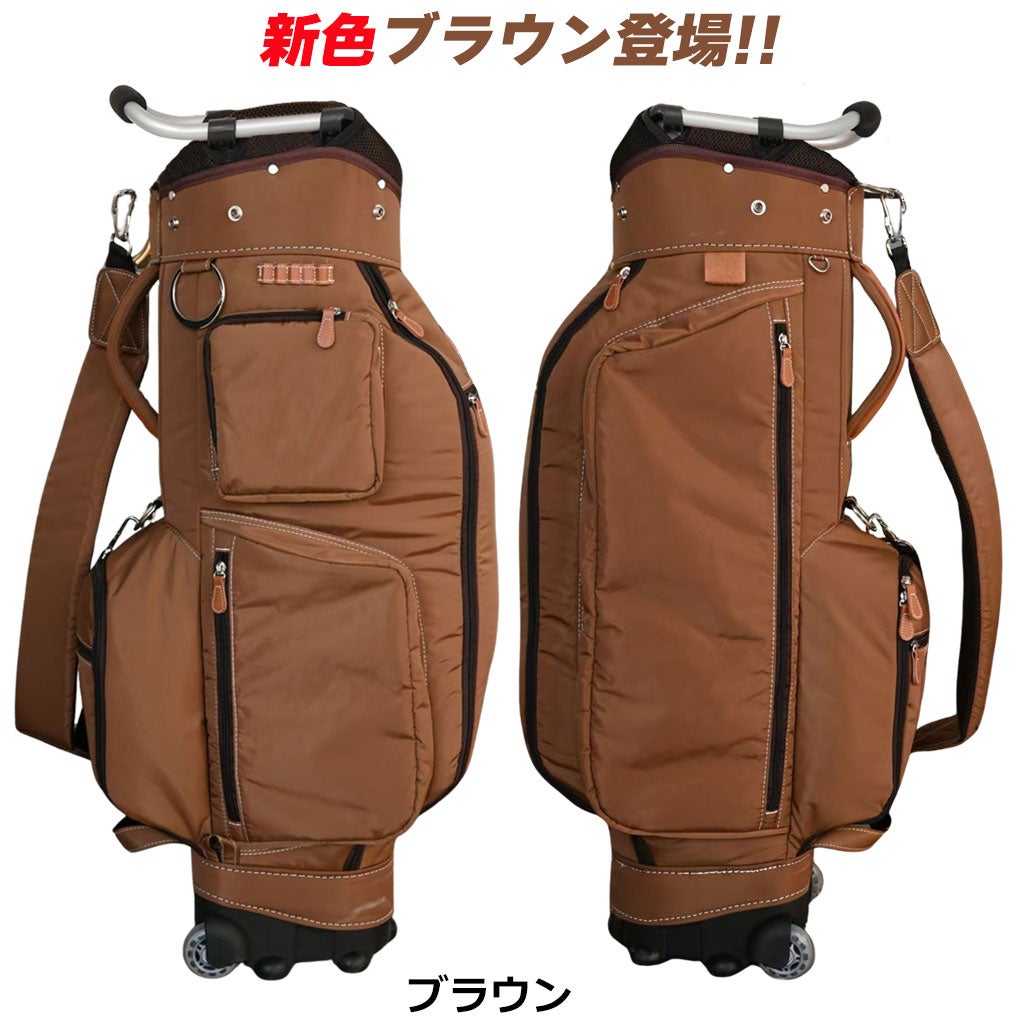 ゴルフバック キャディバック OOWLS キャスター付きキャディバッグ 9.5