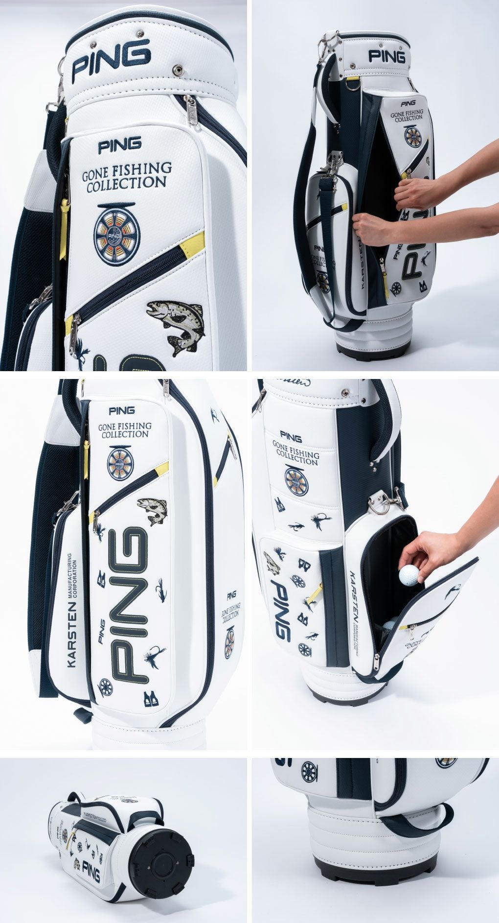 PING ピン キャディバッグ CB-N2505 ゴーンフィッシング 9.0型 5分割