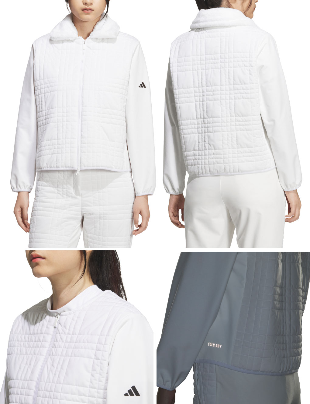 アディダス COLD .RDY デタッチャブルカラー キルトジャケット JWK08