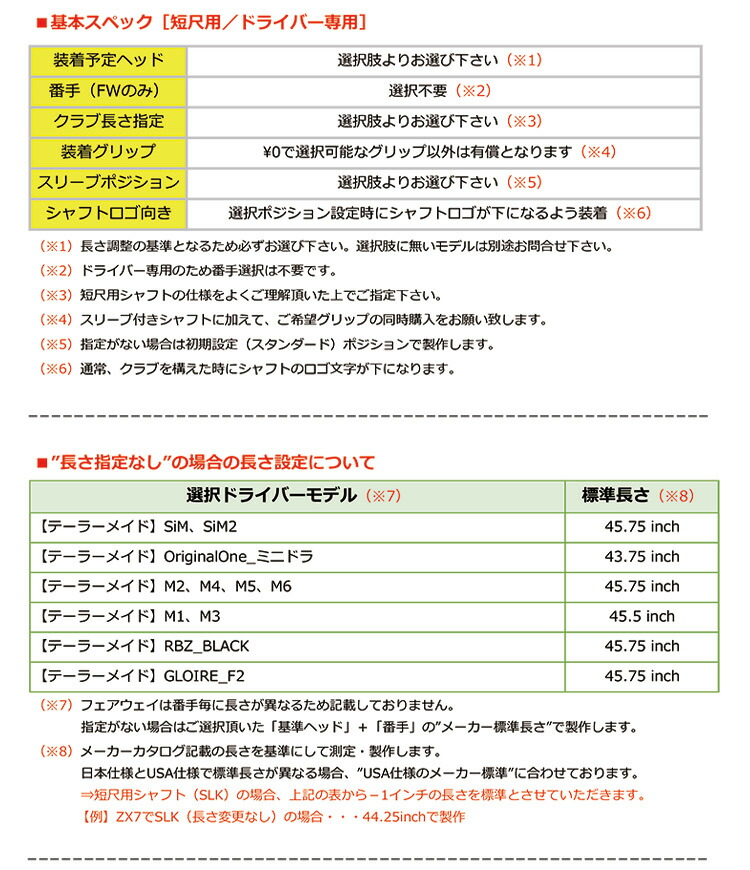 テーラーメイド スリーブ付きシャフト SPEEDER SLK TYPE-D 短尺