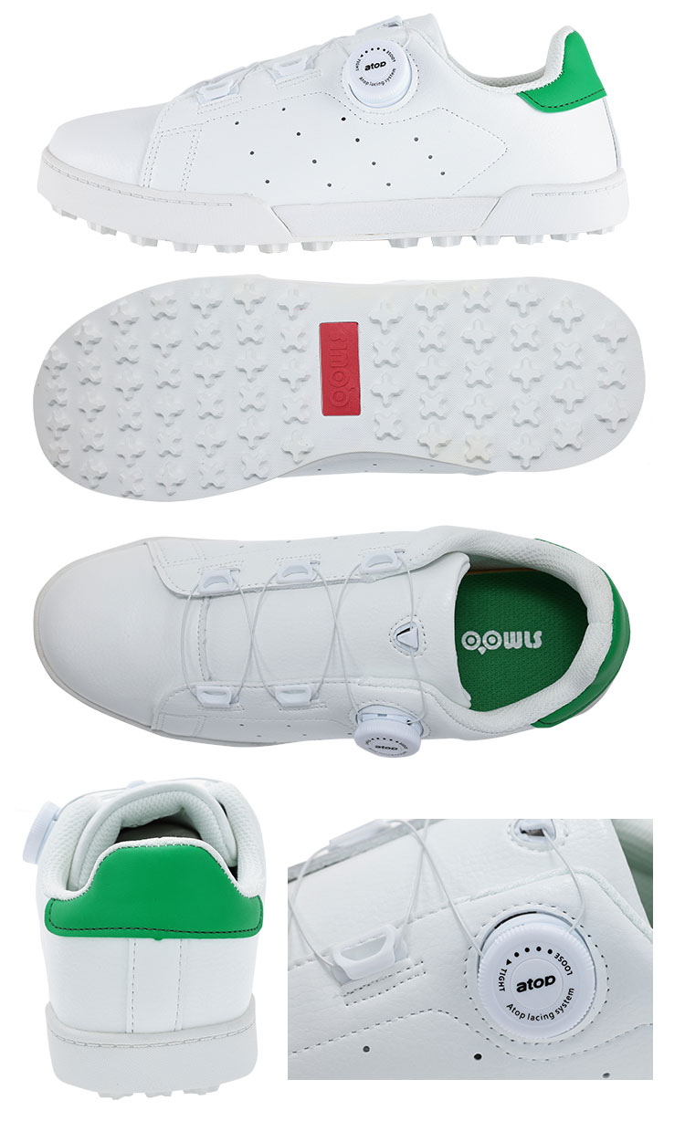 毎日発送】ゴルフシューズ メンズ OOWLS 本格ダイヤル式 スパイクレス