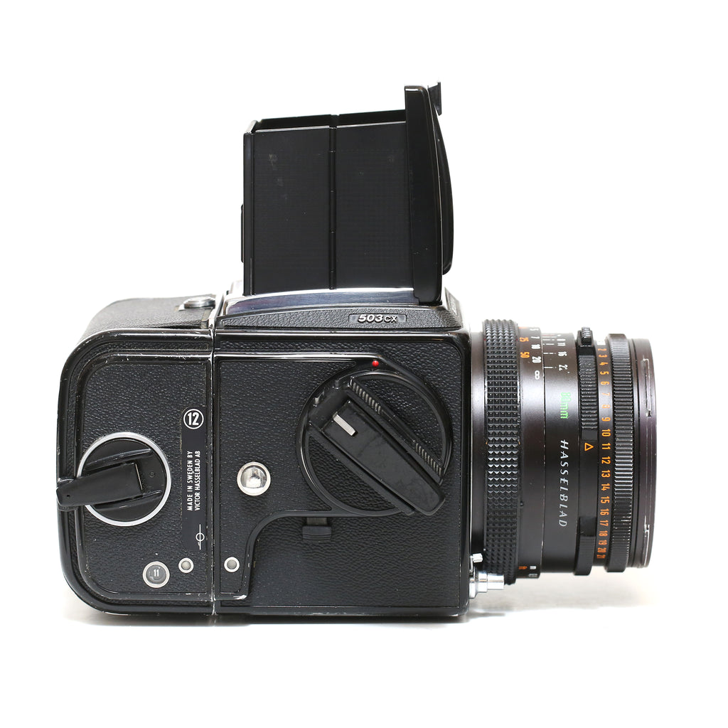 Hasselblad 503CX black + CF 80/2.8 + A12 + accessories