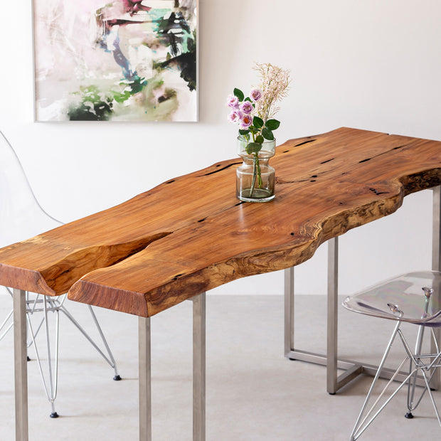 一枚板 / ケヤキ #0001 躍動感のあるテーブル天板 1800 × 520 ~ 620 mm