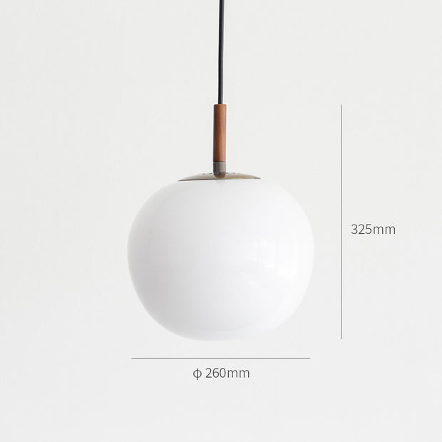 Milky × Round 乳白色のガラス ラウンド ペンダントライト – KANADEMONO