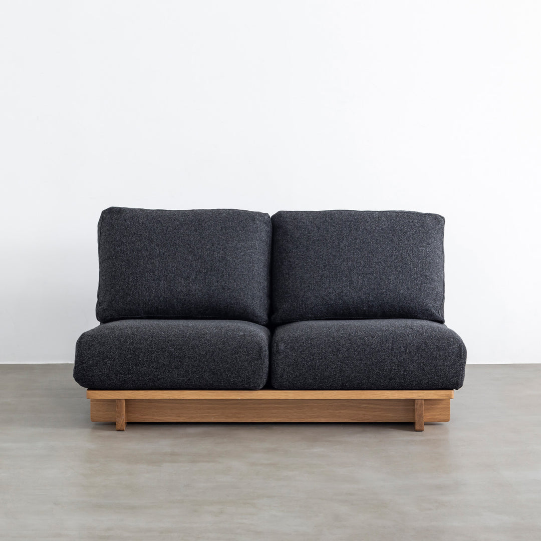 FabricCrossingSofaTwoSeaterBla