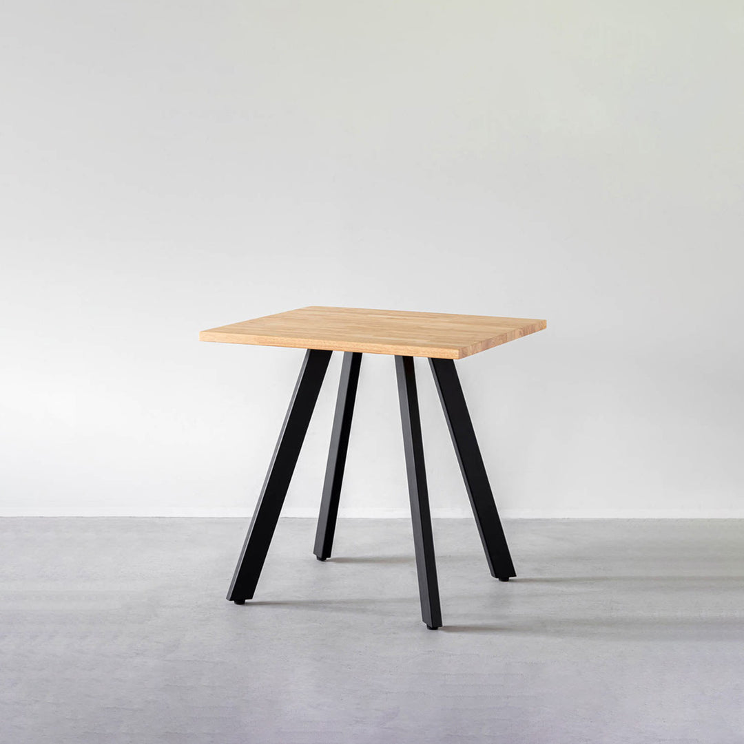 THE CAFE TABLE / ラバーウッド Black Steel 4pin × スクエア 60 - 80
