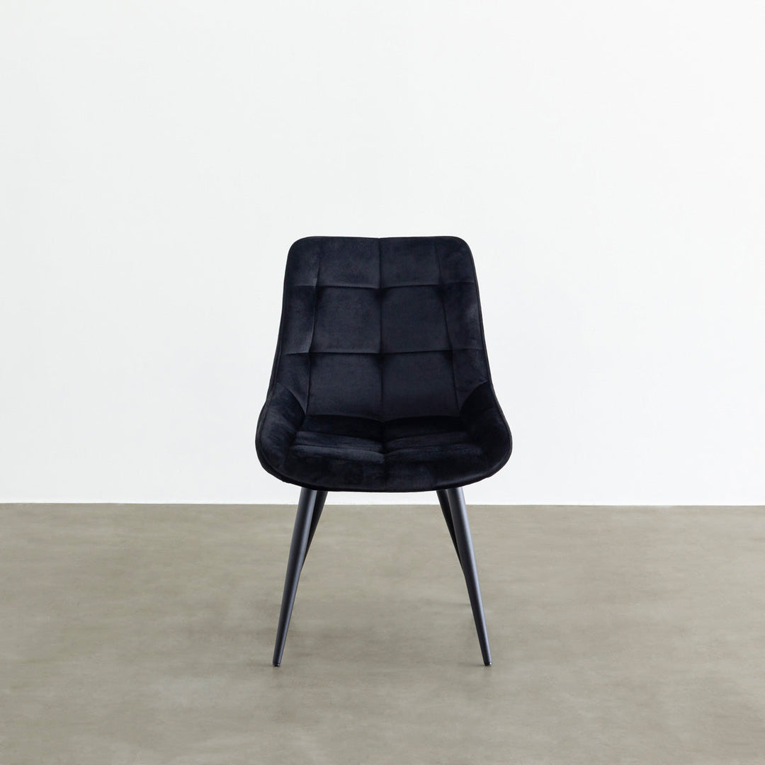 Elegant Velvet Box Stitch Chair – KANADEMONO