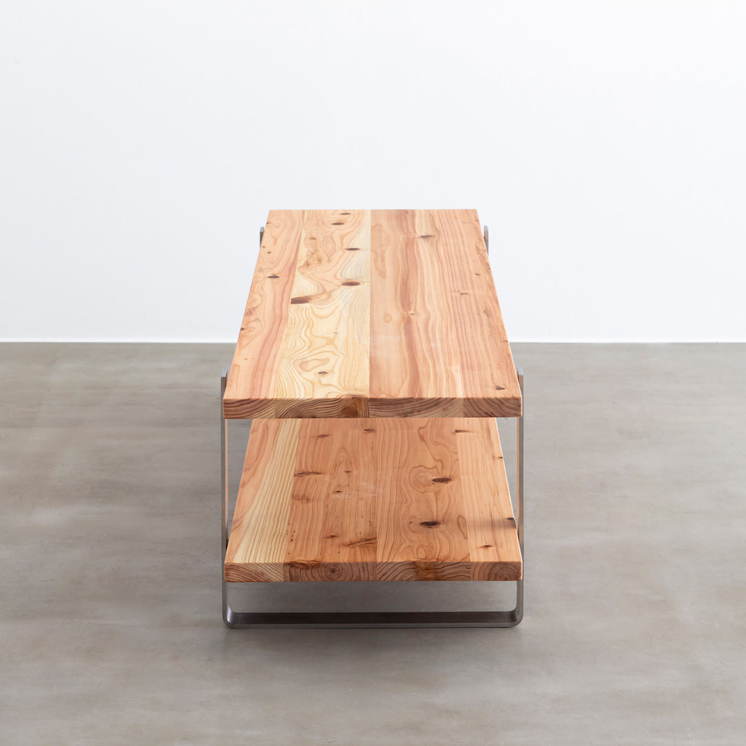 THE TV BOARD / LOW TABLE 無垢 杉 × Stainless – KANADEMONO
