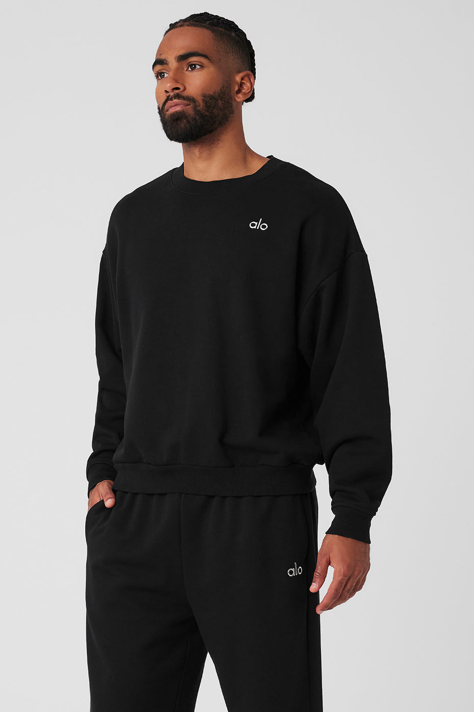 Alo Yoga Men's Accolade Crew Neck Pullover - Black – Kanadadan Kapına