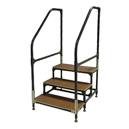 手すり付ステップ台 ユニットタイプ 3段 CHE-3 - 住宅改修関連商品
