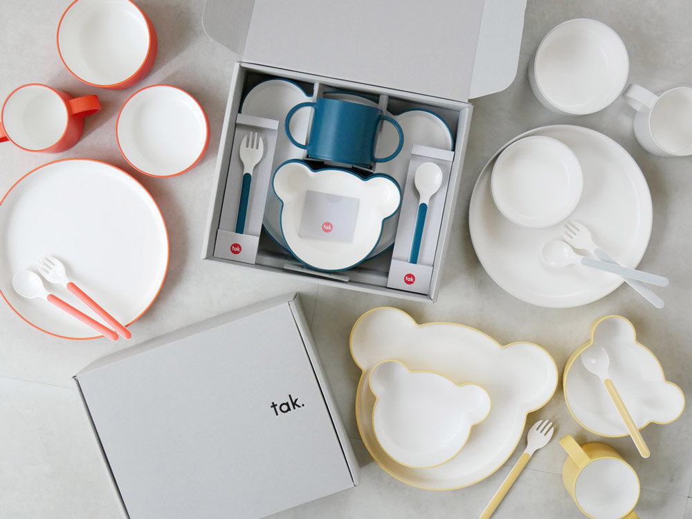 tak./タック＞キッズディッシュ ギフトボックス カトラリー付 ＜ベア