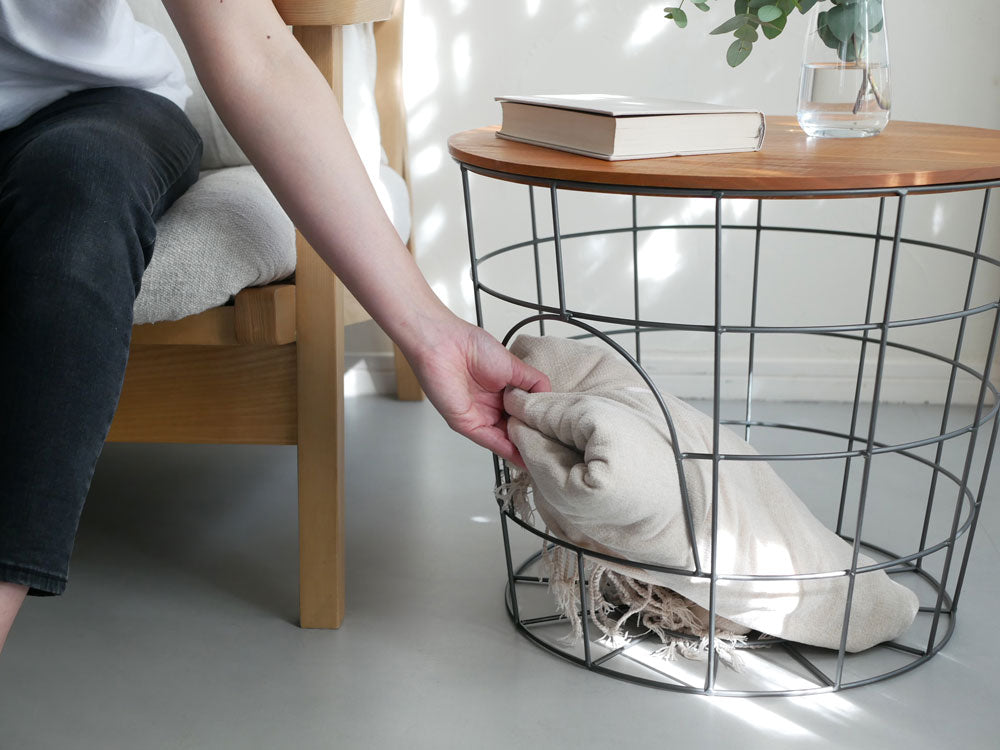 Horn Please MADE/ホーンプリーズ＞WOOD&IRON バスケット テーブル