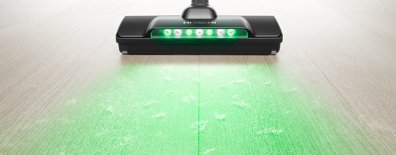 特長：ごみくっきりライト ： スティッククリーナー（コードレス式）PV