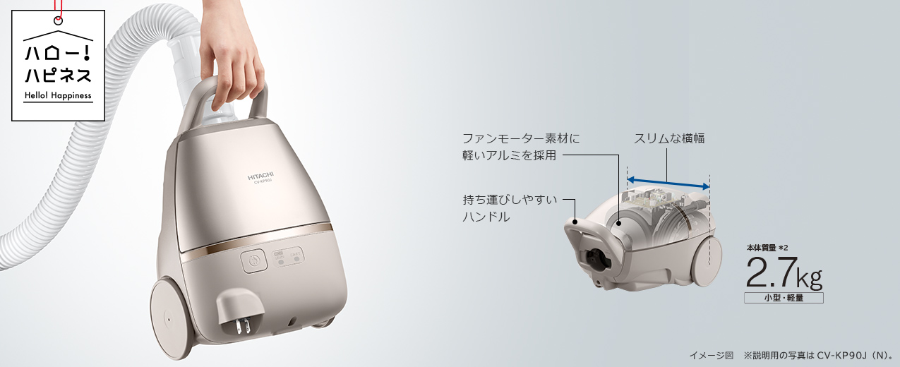 紙パック式クリーナー CV-KV70J ： クリーナー ： 日立の家電品